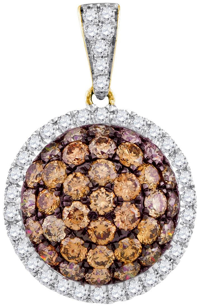 1 1-2CT-Diamond FASHION BROWN PENDANT