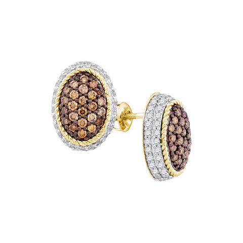 1 1-5CT-Diamond BROWN  EARRING