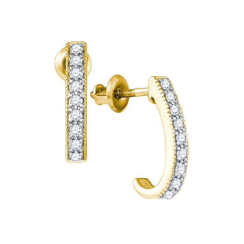 1-5CT-Diamond HOOPS EARRING