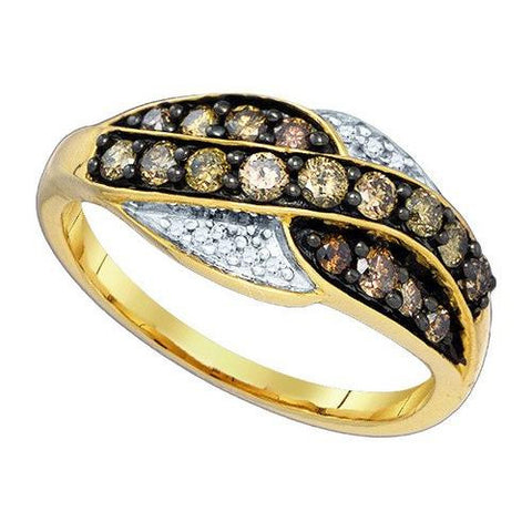 10KT Yellow Gold 0.57CTW DIAMOND FASHION RING