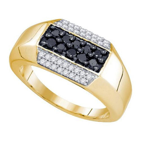 10K Yellow-gold 0.74CT DIAMOND MICRO-PAVE RING