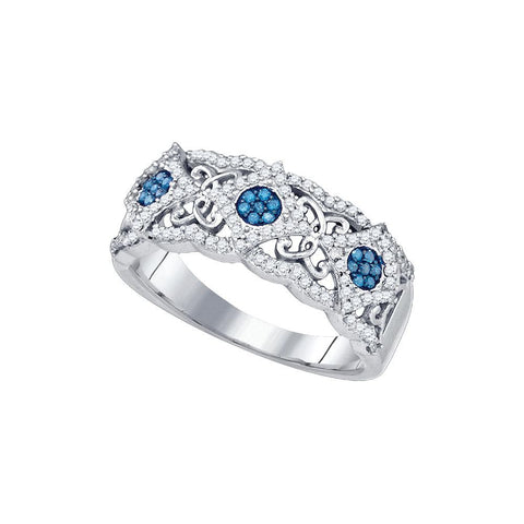 3-8CTW-Diamond FASHION BLUE BAND