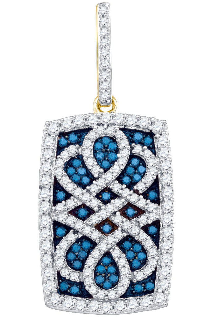 7-8CTW-Diamond FASHION BLUE PENDANT