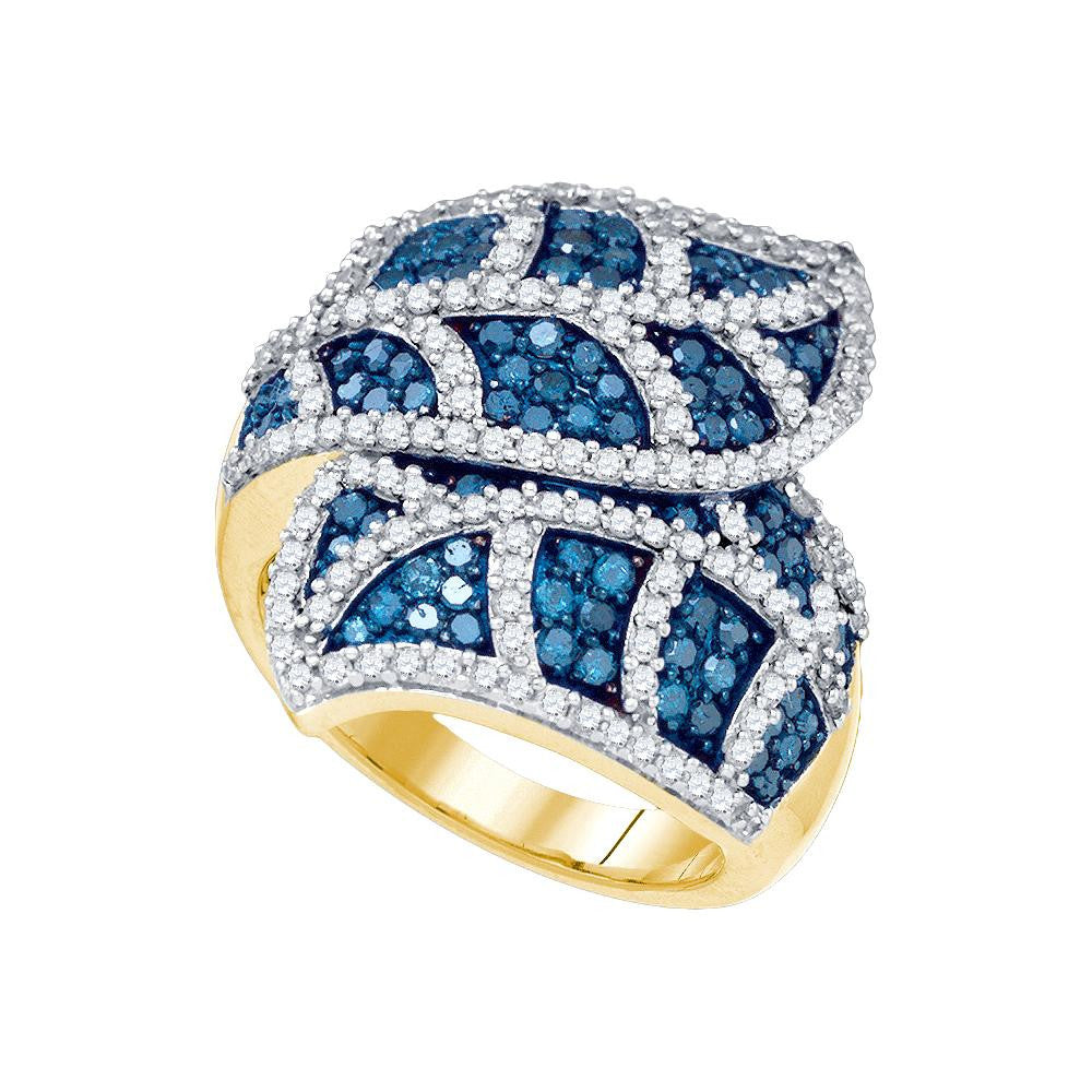 2 CTW-Diamond FASHION BLUE RING