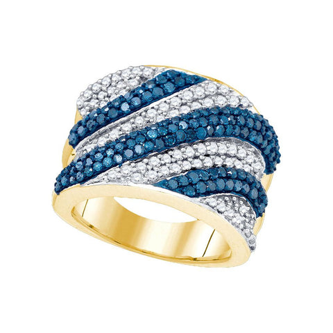 2 CTW-Diamond FASHION BLUE BAND