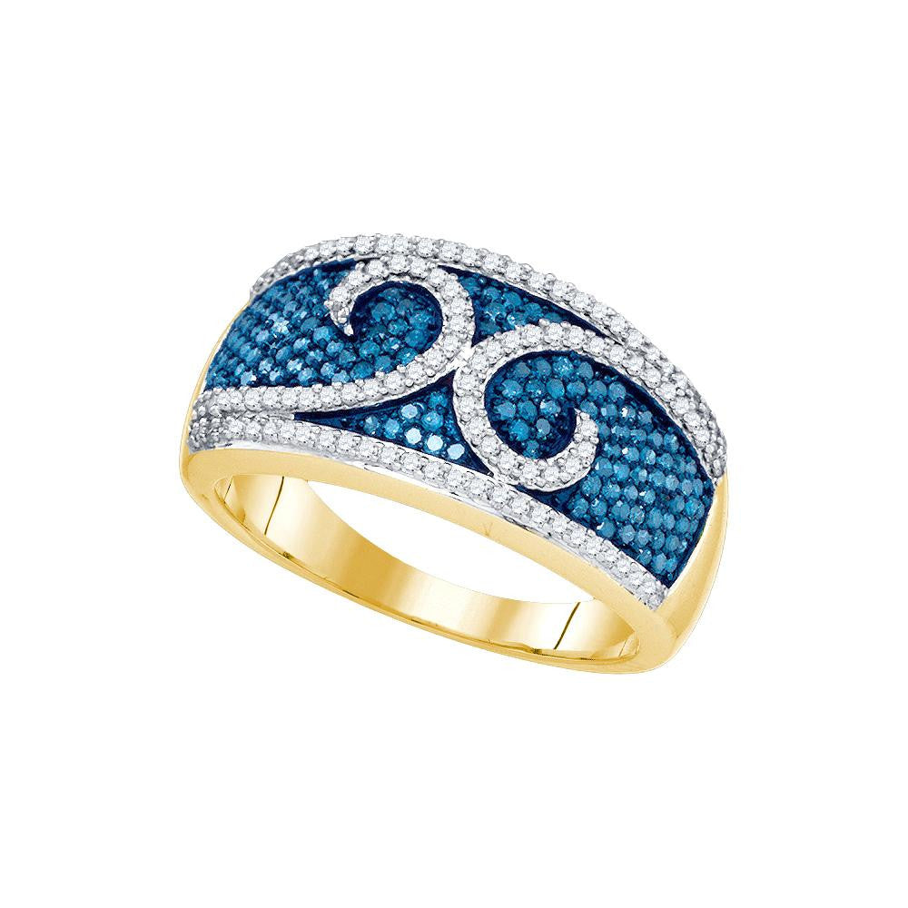 3-4CTW-Diamond FASHION BLUE BAND