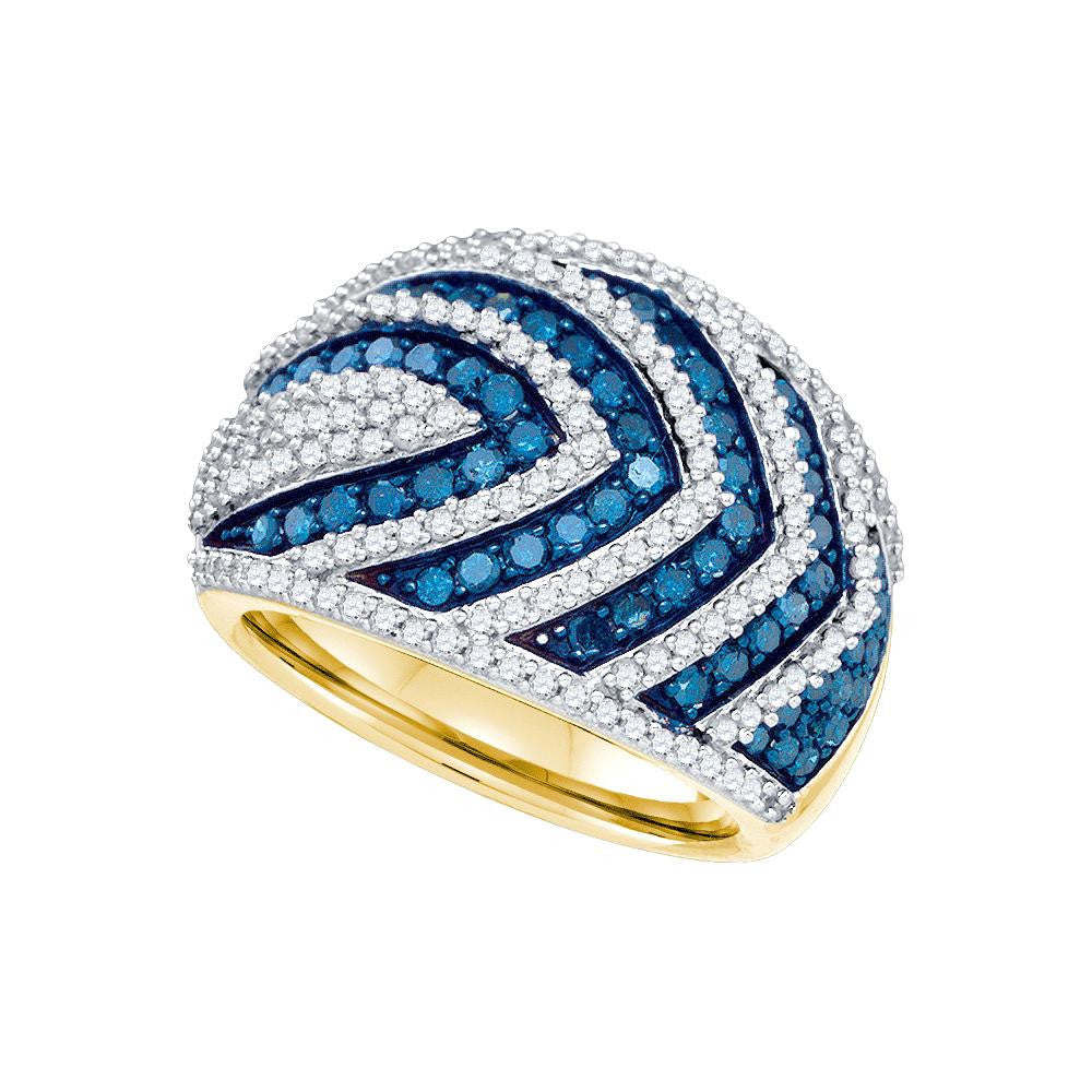 1 3-4CTW-Diamond FASHION BLUE BAND