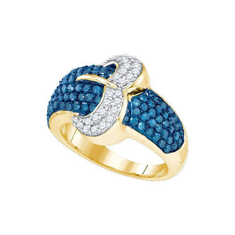 1 3-8CTW-Diamond FASHION BLUE BAND