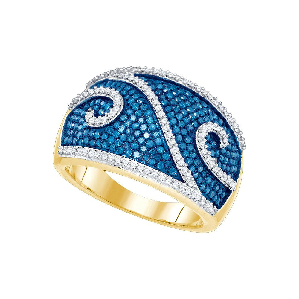 1 CTW-Diamond FASHION BLUE BAND