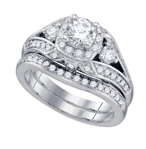 1 1-2CT-Diamond 3-4CT-CRD BRIDAL SET