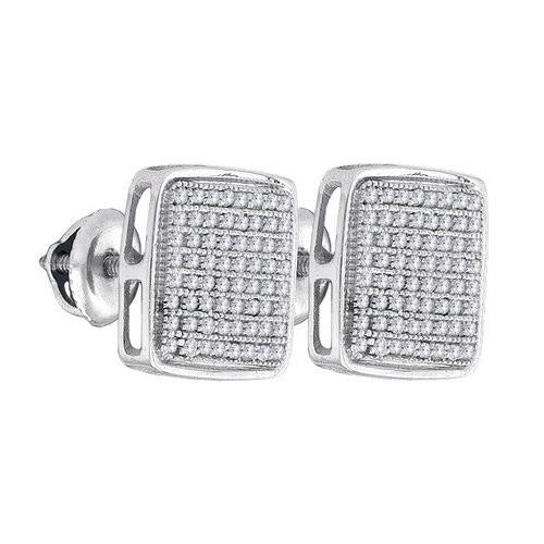 925 Sterling Silver White 0.41CTW DIAMOND MICRO-PAVE EARRING