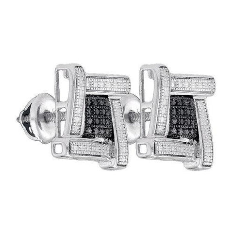 925 Sterling Silver White 0.03CTW DIAMOND MICRO-PAVE EARRING