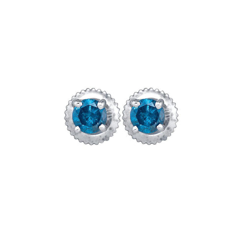 1-4CTW-Diamond BLUE STUD