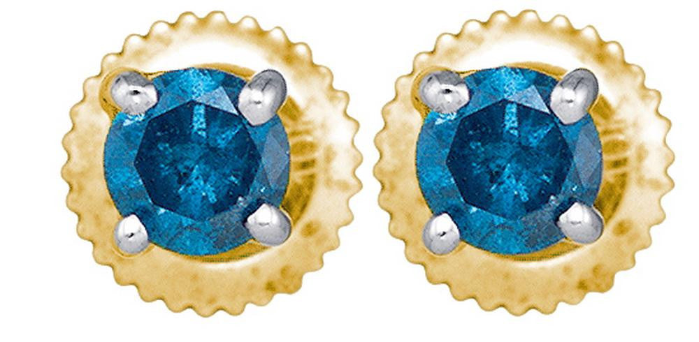 1-4CTW-Diamond BLUE STUD