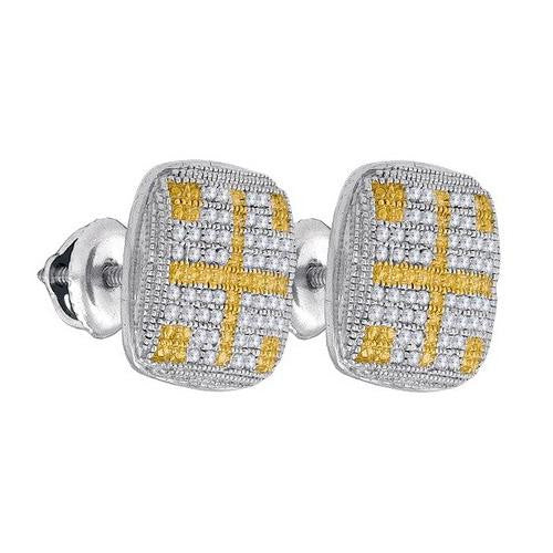 925 Sterling Silver White 0.27CTW DIAMOND MICRO-PAVE EARRING