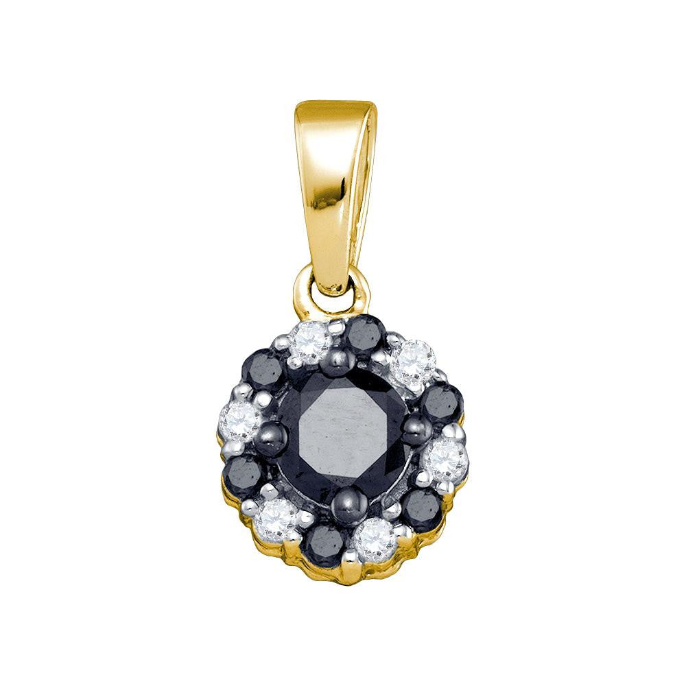 1-2CTW-Diamond BLACK MICRO-PAVE PENDANT