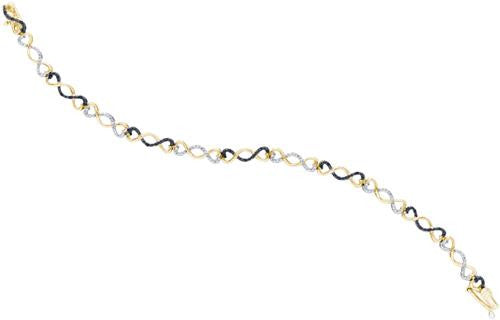 925 Sterling Silver Yellow 0.24CT DIAMOND MICRO-PAVE BRACELET