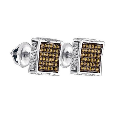 925 Sterling Silver White 0.23CT DIAMOND MICRO-PAVE EARRINGS