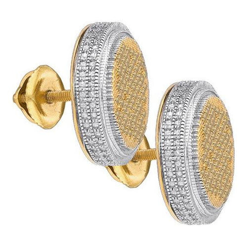 925 Sterling Silver White 0.42CTW DIAMOND MICRO-PAVE EARRINGS