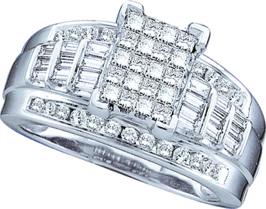 2 CTW-Diamond INVISIBLE BRIDAL RING