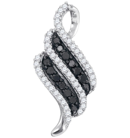 1-2CTW-Diamond BLACK  PENDANT