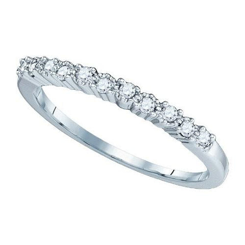 10KT White Gold 0.16CTW DIAMOND FASHION BAND