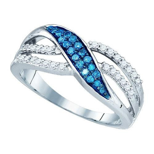 10KT White Gold 0.36CTW DIAMOND FASHION RING