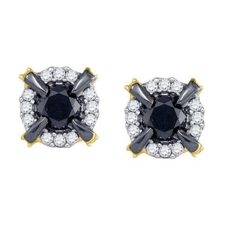 10KT Yellow Gold 0.96CTW DIAMOND FASHION EARRING