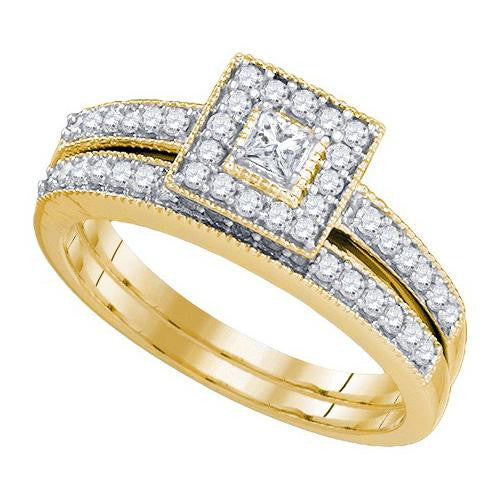 10KT Yellow Gold 0.55CTW DIAMOND 0.14CT(CPR) BRIDAL RING