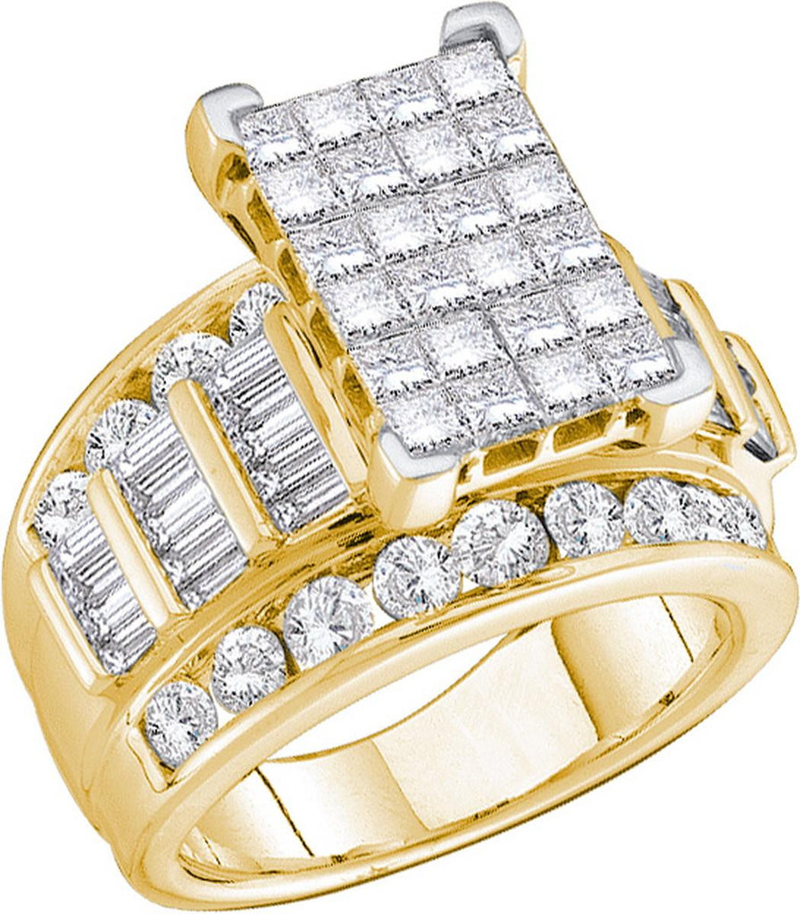 2 CTW-Diamond INVISIBLE BRIDAL RING