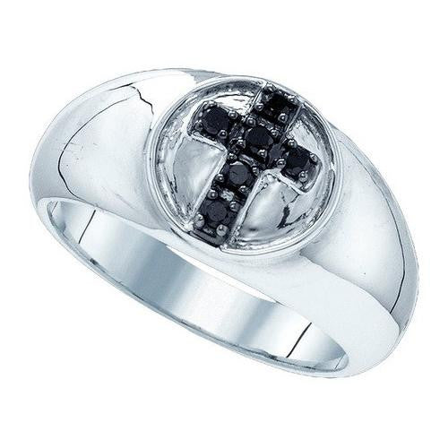 925 Sterling Silver White 0.23CTW DIAMOND FASHION RING