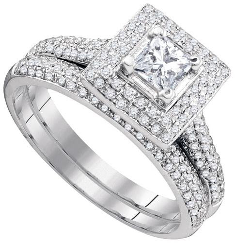 14KT White Gold 1.00CTW DIAMOND 0.33(CPR) BRIDAL SET