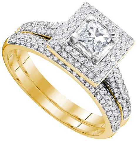 14KT Yellow Gold 1.00CTW DIAMOND 0.33(CPR) BRIDAL SET