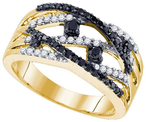 10K Yellow-gold 0.53CTW DIAMOND FASHION RING