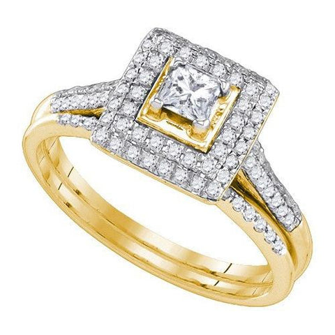 14KT Yellow Gold 0.55CTW DIAMOND 0.20(CPR) BRIDAL SET