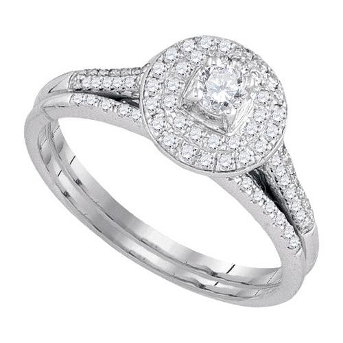 14KT White Gold 0.50CTW DIAMOND BRIDAL SET