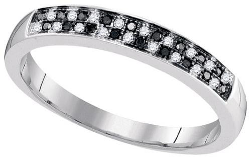 10KT White Gold 0.11CTW DIAMOND FASHION BAND