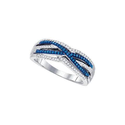 1-4CT-Diamond FASHION BLUE RING