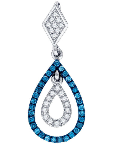 1-5CT-Diamond FASHION BLUE PENDANT