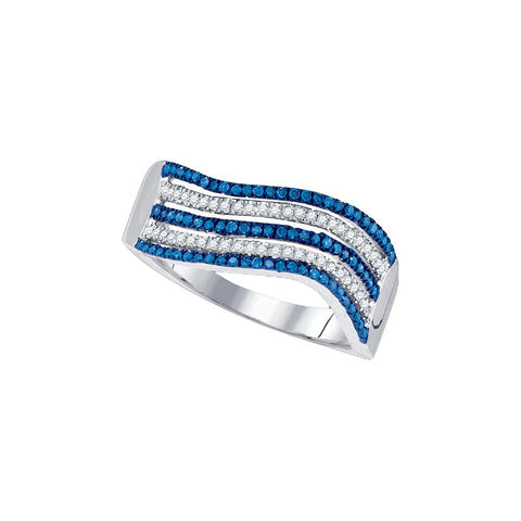 1-3CT-Diamond MICRO-PAVE BLUE BAND