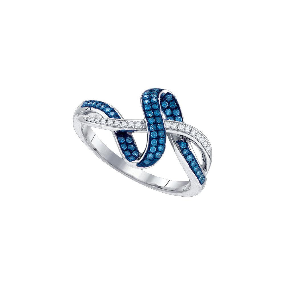 1-4CT-Diamond BLUE MICRO-PAVE BAND