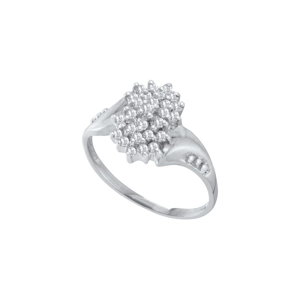 1-4CTW-Diamond CLUSTER RING