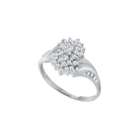 1-4CTW-Diamond CLUSTER RING