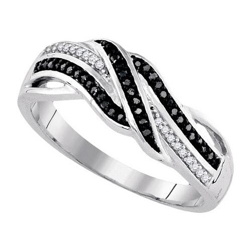 925 Sterling Silver White 0.13CTW DIAMOND MICRO-PAVE RING