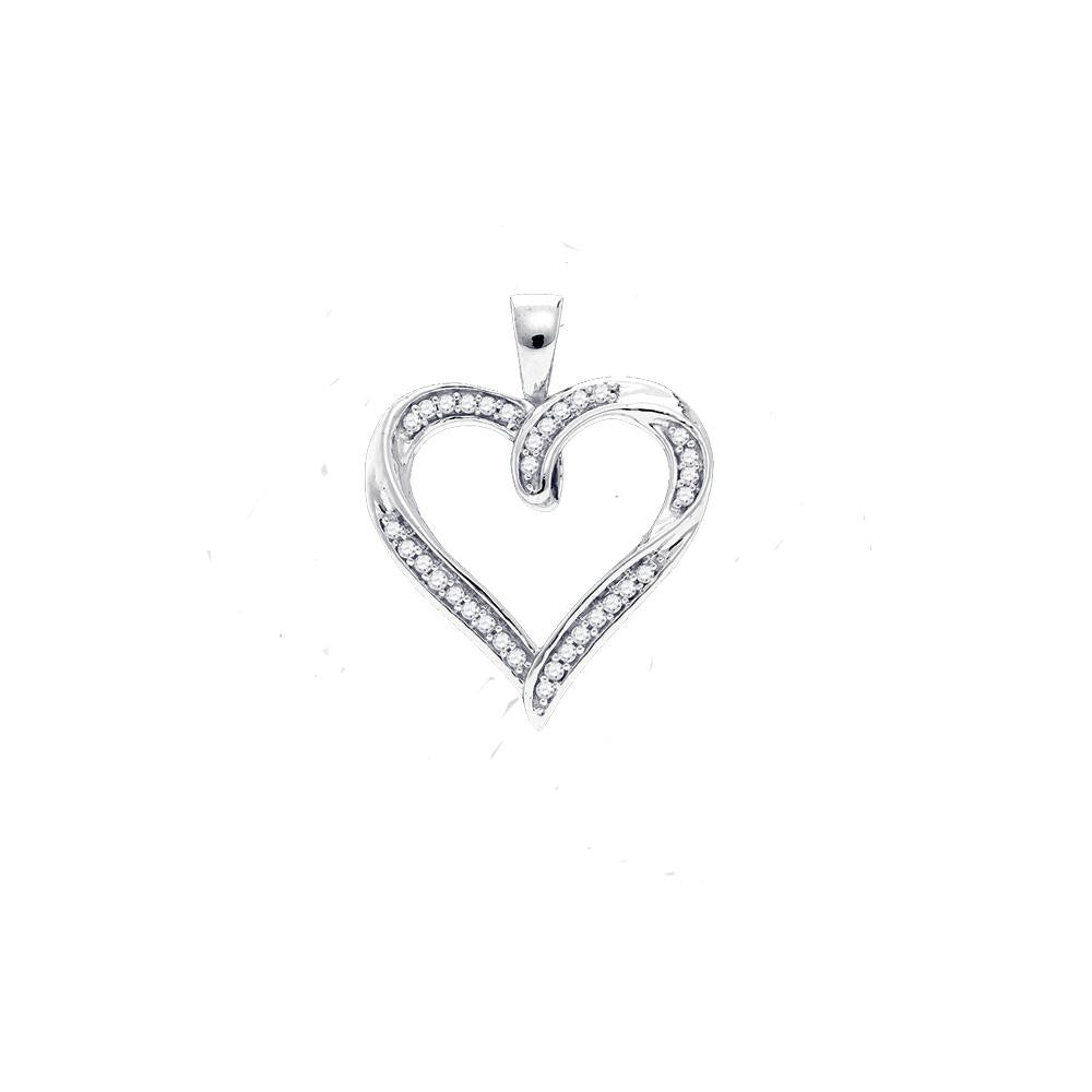 1-10CTW-Diamond MICRO-PAVE HEART PENDANT