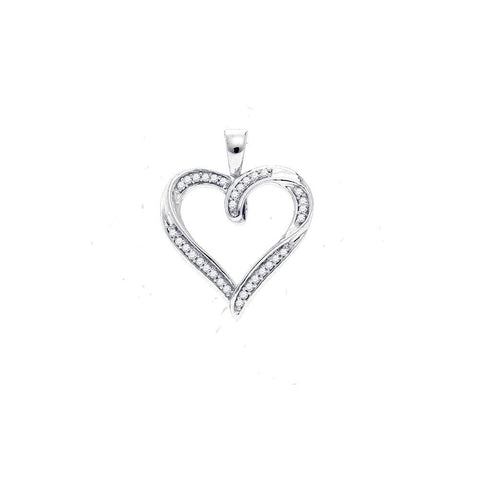 1-10CTW-Diamond MICRO-PAVE HEART PENDANT