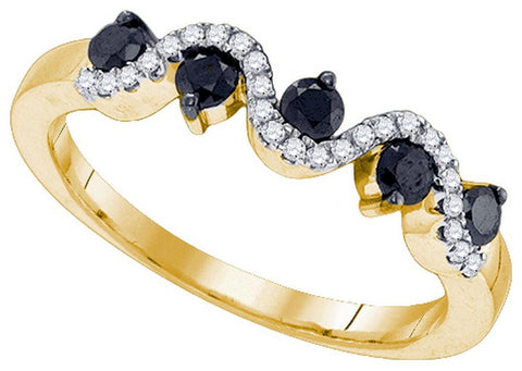 1-2CTW-Diamond FASHION BLACK RING