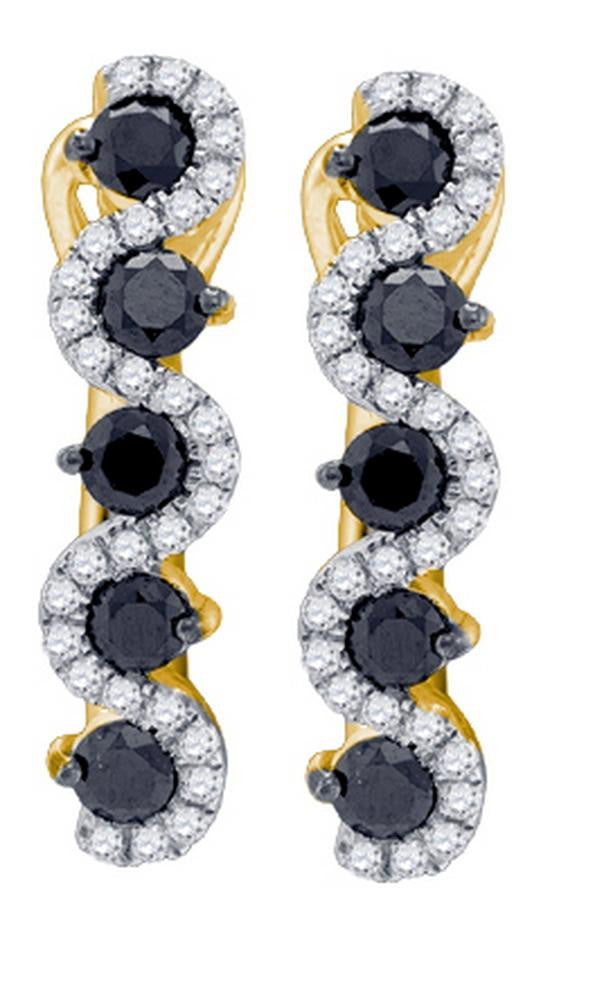 1 CTW-Diamond FASHION BLACK EARRING