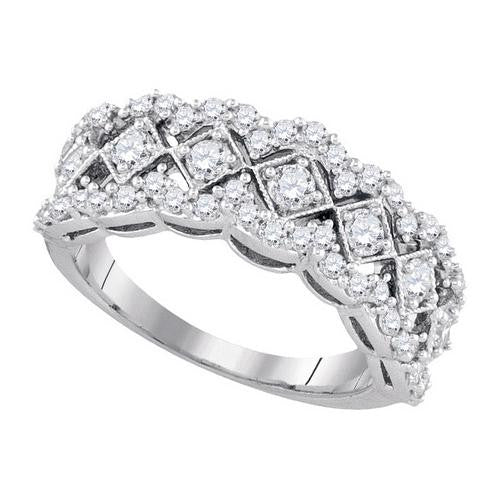 14KT White Gold 1.01CTW DIAMOND FASHION RING