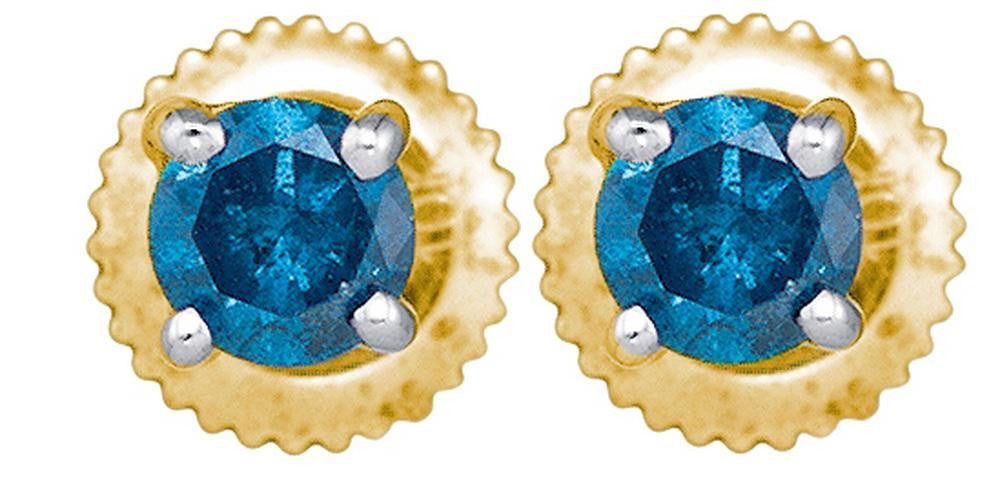 1 CT-Diamond BLUE STUDS